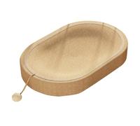 Sisal Cat Scratcher Bed oval 61cm with Rope Ball Toy | Extra-Large 61 x 40cm, Scratch-Resistant Sisal, Includes Rope Ball Toy