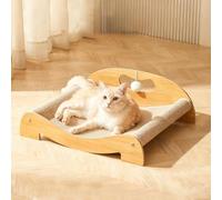 Sisal Cat Scratcher Bed, Sisal Pad Cat Scratching Board for Indoor Cats, 160° Curved Design, Extra-Large 60x52x20cm Pet Furniture for All Cats
