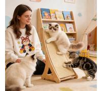 Sisal Cat Scratcher Ramp, Compact And Space Efficient, 1 Piece, Scratching Post Climbing, Vertical Cat Scratch Pad, Easy To Move And Clean, For Indoor Home Living Room Pets Kittens