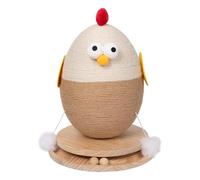 Sisal Cat Scratcher, Scratching Toy Cats, Wooden Base Scratcher, Compact And Space-Saving Design, Easy To Assemble And Maintain, 29.5 X 30 Cm For Medium Cats, Small Cats, Kittens