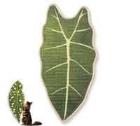 Sisal Cat Scratching Mat, Botanical Leaf Cat Scratcher Mat for Wall and Floor, Durable Indoor Kitten Scratch Pad, Couch Furniture Protector Guard (Style C)