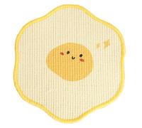 Sisal Cat Scratching Mat - Scratch Furniture Protector For Walls Couches Cabinets Doors & Carpet Shedding Cat Scratcher With Hook And Loop Fastener (Yellow, A)