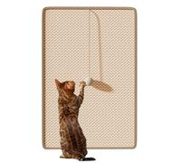 Sisal Cat Scratching Mat - Scratching Pad, Corner Sisal Wall Rivet | Durable Furniture Protection Mat | Interactive Toy with Ball for Indoor Cats | Protective Board for Cats