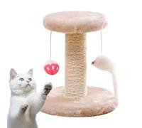 Sisal Cat Scratching Post - 7.87 Inch Claw Sharpening Post, Vertical Plush Base Scratching Cushion, Interactive Hanging Toy Behavior Correction Tool | A