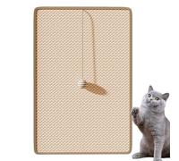 Sisal Cat Scratching Post - Natural 60 x 30 cm Beige Protection Sofa, Angular Wall Scratching Mat, Durable Furniture Protection Accessory, Horizontal Claw Cushion Floor | Fun Toy for Pets