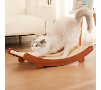 Sisal Cats Scratcher Bed Shaped U, Beech Wood Scratching Pad Indoor cat Toy,Durable,Wooden Cat Furniture Protector, Scratch Post for Larges Cats Scratcher Lounge,Clawing and Play