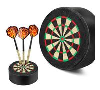 Sisal Darts Holder 10cm Personalised Dart Dock Base Station Mini Storage Organiser Display Stand Gift for Men Keep Steel Tip Dart Safe Tidy Home Bar Dartboard Accessories Leave No Holes Not Fall Over