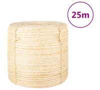 Sisal Rope 6mm x25m Natural 100% Sisal Durable Twine for Cat Scratchers DIY Home