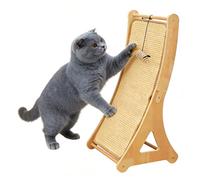 Sisal Scratch Board, Interactive Cat Scratching Pad Toy, Angled Ramp with Rolling Ball, Natural Fiber Furniture Guard, Curved Play Design Accessory, Training Mat for Indoor Pets