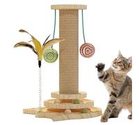 Sisal Scratch - Cat Tree | Interactive Wooden Toy for Cat | Gripping for Cat | Stimulate Toy for Cats | Anti-Hey Coated Interactive Toy for Kittens on Encouraging B