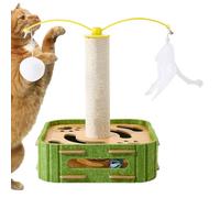 Sisal Scratch Post - Cat Scratch Post | Kitten Interactive Toy Scratch Post Entertainment Adult Food Supplies Cats for Indoor Practice Games Toys and Maintains