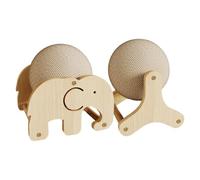 Sisal Scratching Ball for Cats - Natural Rope Toy, Non-Slip Exercise Wheel, Interactive Pet Furniture | Sturdy Solid Wood Base Design, Durable Scratching Activity Enhancer, Indoo