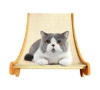 Sisal Scratching Bed for Cats - 50 x 32 cm, Natural Sisal and Density Board, Cat Scratching Mat, Wear-resistant Lounge Bed for Small and Medium Cats with a Weight