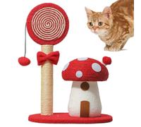Sisal Scratching Board with Mushroom Shape, Cat Tree Scratcher for Indoor and Outdoor Use - for Use at Home in the Student Dorm in the Flat in the Bedroom, Living Room and on the