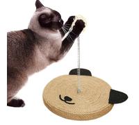 Sisal Scratching Pad for Cats, Ball Stick, Interactive Toy with Built-in Bell, Sisal Cat Toy, for Sharpening Claws of All Breeds and Kittens in the House for Sofas, Walls, Couch