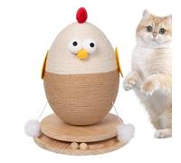 Sisal Scratching Post for Cats Rooster - Cat Scratching Post Toy with Solid Wood Base | Durable Scratching Post for Medium and Small Cats, Kittens, Cat Furniture for Caring