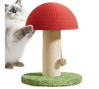Sisal Tower Mushroom Scratching Post for Cats | Cat Tree Scratching Post - Exercise Kitten Mental Stimulation Relief Boredom Home Apartment Indoor Outdoor Floor Birthday