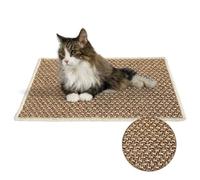 Sisalana Premium Brazilian Cat Scratcher Mat - 24'' x 16'' Natural Fiber 100% Sisal with Jute Border, Ultra Durable, Scratching Pad, Doormat Rug, Protects Furniture and Carpets (Espresso Brown)
