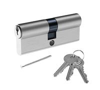 SISAV 35/50 Euro Lock Cylinder(85mm),Brass Material,Nickel Surface Treatment,High Security,Anti-Drill,with 3 Keys