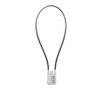 SISAV 50CM/20in Long Cable Lock - 4-Digit Combination Lock, Re-settable Combination, Security Cable Lock for Luggage, Suitcase, Gun, Helmet - Silver, 1-Pack