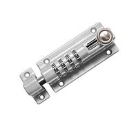 SISAV Combi-Bolt,Combination Locking Bolt,Set Your Own Code,Thicken Solid Zinc Alloy,Home Reinforcement,Iron Gates,barns,Fences,childproofing,cupboards,Workshop,1Pack,Silver