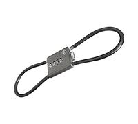 SISAV Safety Lock 4 Digit Cable Combination Locks 13.8 inches for School Gym Locker,Helmet,Filing Cabinets,Toolbox,Luggage Suitcase,Knapsack,Gun Black 1Pack