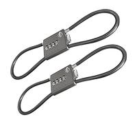 SISAV Safety Lock 4 Digit Cable Combination Locks 19.6 inches for School Gym Locker,Helmet,Filing Cabinets,Toolbox,Luggage Suitcase,Knapsack,Gun Black 2Pack