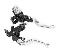 SISAWUEU 2Pcs 22mm Universal Motorcycle Handlebar Master Cylinder Levers Handle Hydraulic Brake Pump Clutch Adjustable Hand Lever(Grey)