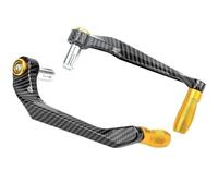 SISAWUEU Motorcycle Die-Casting Aluminum Alloy Handlebar Brake Clutch Lever Hand Guard Protector Modification Accessories Handguard(Gold)