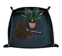 SisBroo Waterproof Plant Repotting Mat, Foldable Succulent Potting Mat - 26.8" x 26.8" (Black)