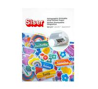 Siser A4 Printable Adhesive Paper - 10 Sheets Holographic Vinyl (Holo) for Stickers - Waterproof Adhesive Paper Compatible with Inkjet Printers and Cutting Plotters