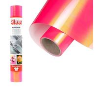SISER Aurora Thermovinyl Iridescent Neon Pink 30 x 50 cm for Textile Transfers with Cutting Plotter Iridescent Finish Application with Heat Press or Iron