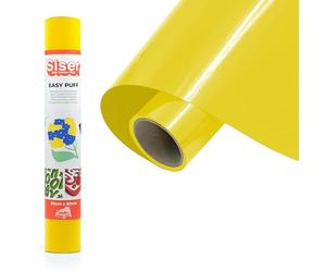 Siser Easy Puff - Heat Transfer Vinyl Yellow 50 x 30 cm, Thermovinyl 3D Effect, Compatible with Cutting Plotters