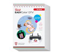 SISER EasyColor DTV 8.4'' x 11'' Sheets - Inkjet Printer Compatible Heat Transfer Vinyl (15 Sheets)