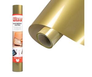 Siser® EasyWeed® Extra Gold, 30 cm x 0.5 m, Heat Transfer Vinyl for Customising Nylon, Leather, Treated Fabrics