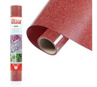 Siser® Glitter Red, 30 cm x 0.5 m, Heat Transfer Vinyl Glitter Iron-On for Customising Fabrics, Clothing and Accessories, Creative Hobbies, Easy to Cut