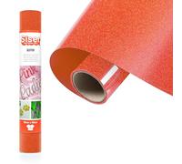 SISER Heat Transfer Vinyl, Polyester, Glitter Ember Orange, 50 x 30 cm