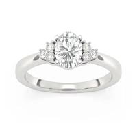 SISGEM 1-2ct Moissanite Engagement Ring for Women, Oval Cut Moissanite Wedding Band S925 Sterling Silver/9ct/14ct/18ct Solid Gold Promise Ring Gift for Anniversary (Size I-Z)
