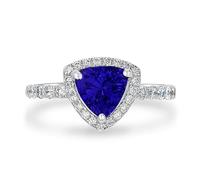 SISGEM Sapphire Ring for Women S925 Sterling Silver/9ct/14ct/18ct Gold Blue Sapphire Ring for Her Personalized Engagement Wedding Band for Mother’s Day Her (Style 26)