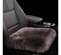 Sisha-A Premium Wholehide Sheepskin Cover, Ultra-Soft Natural Long Wool, 18x18 Inches Size, Ideal for Car Seats, Home Chairs, Office Desks & More Front Olive Brown