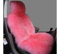 Sisha-A Winter Warm Authentic Australia Sheep Wool Car Seat Cover Luxury Long Wool Front Seat Cover Fits Most Car, Truck, SUV, or Van (Pink)