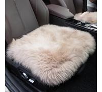 Sisha-A Winter Warmth: Universal Sheepskin Seat Cushion Cover - Natural Wool, for Cars, Trucks, SUVs & Vans - Cozy & Stylish Driving Companion Front Cameo Brown