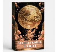 sishui Starry Floral Tarot Deck with Guidebook,78 Rider Waite Inspired Tarot Cards for Beginners, Celestial Flower Artwork for Intuitive Readings, Self Reflection, Journaling & Spiritual Guidance