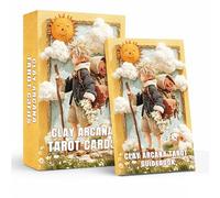 sishui Unique Tarot Deck, 78 Clay Tarot Cards for Beginners and Experienced Readers, with Guidebook, Tools for Reflection, Growth, and Spiritual Practice