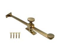 SISI UK 250mm Heavy Duty Polished Brass Sliding Screw-Down Casement Stay 250mm/10inch Solid Brass Adjustable Window Stay with Fixing Screws Pack of 1