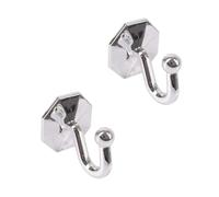 SISI UK 2X Silver Self Adhesive Tie Backs Hooks Stick On Rust Proof Drape Tassel Holders Window Drape Hold Back Pack of 2