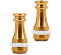 SISI UK 2x Solid Brass Cord Pull Weights Roman Blind with Rubber Ring Blind Cord Pull for Light Switch Curtains Roman Blind Ends Light Switch and Ceiling Fans Rounded at Bottom.