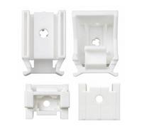 Sisi UK 35mm Roman Blind Brackets White Pack Of 4 Heavy Duty Plastic Fixing Clips Top Fix Face Fix Blind Headrail Brackets