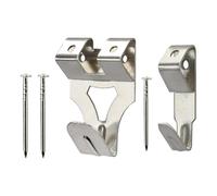 SISI UK® 5 x Single Picture Hooks & 5 x Double Picture Hooks- Nickel Plated + Matching pins