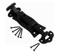 Sisi UK Antique Black Door Bolt Scroll Style Surface Mounted Sliding Lock 200mm Straight Lock Bolt For Sliding Doors Gates & Cabinet (1Pc)